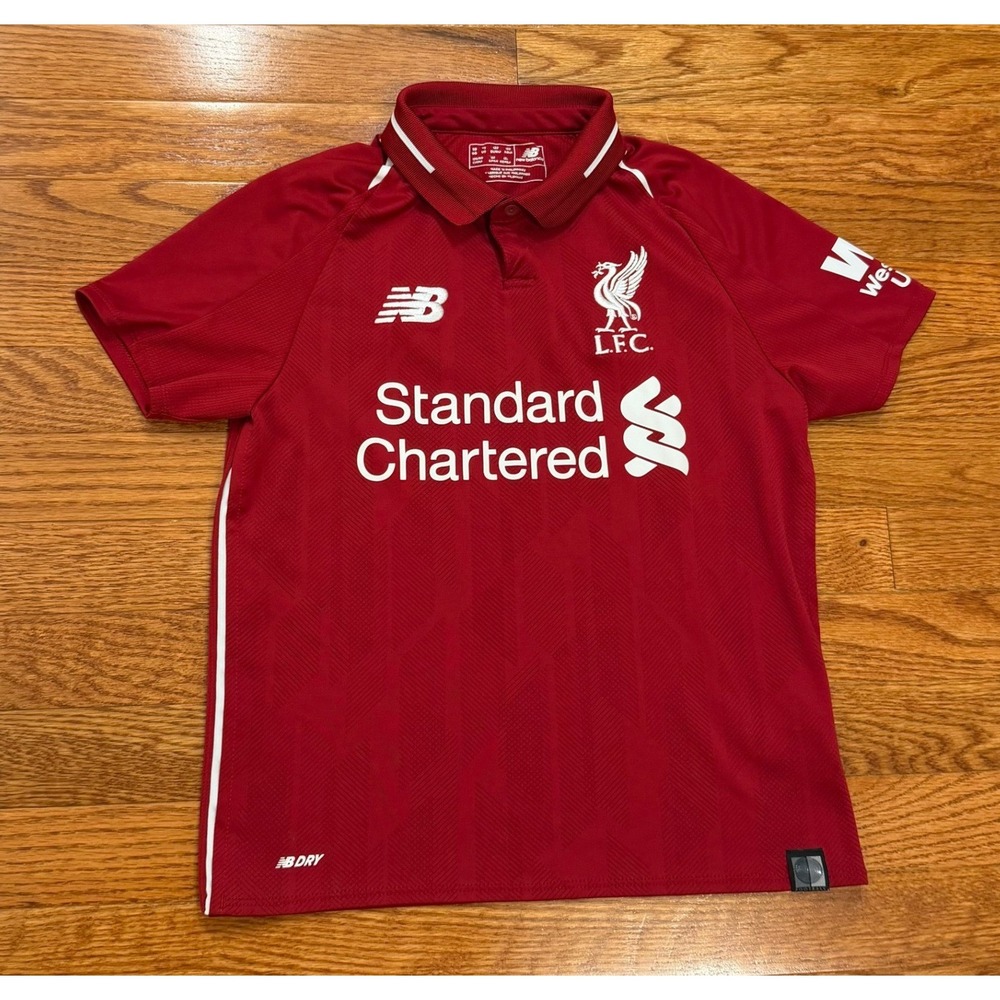 New Balance Liverpool FC 2018/19 Home Soccer Jersey Kit Fits Youth Small Red